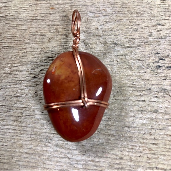 Red Jasper Simple Necklace Pendant - Picture 1 of 4